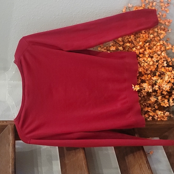 Deep pretty red sweater from the Loft - Picture 3 of 4